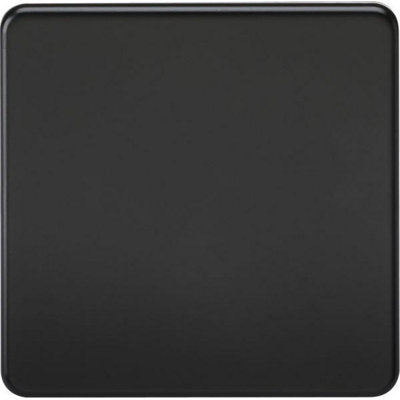 MLA Knightsbridge Screwless 1G Blanking Plate Matt Black - SF8350MB