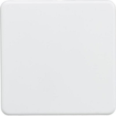 MLA Knightsbridge Screwless 1G Blanking Plate Matt White - SF8350MW