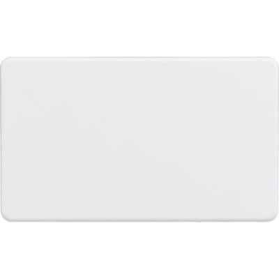 MLA Knightsbridge Screwless 2G Blanking Plate Matt White - SF8360MW