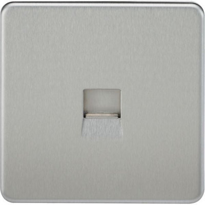 MLA Knightsbridge Telephone Extension Socket Brushed Chrome - SF7400BC