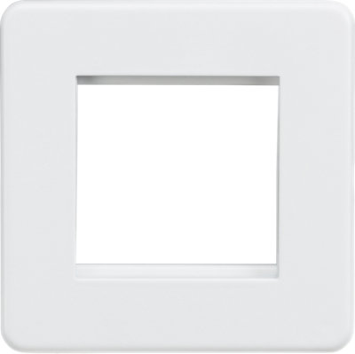 MLA Screwless 2G Modular Faceplate - Matt White, SF2GMW, 10