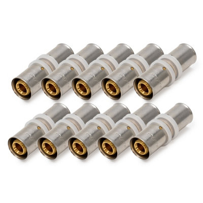 MLCP Press Coupling Plumbing Fittings - WRAS Approved - 16mm - Pack of 10