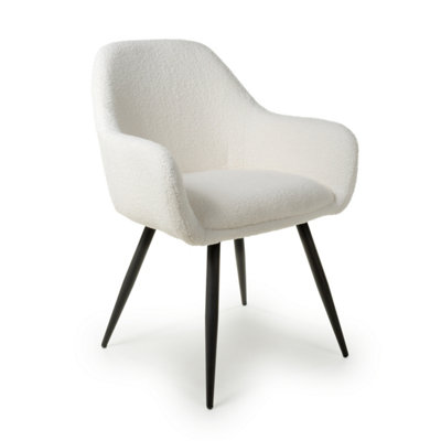 Mlsompia Boucle White Dining Chair Sold In Pairs