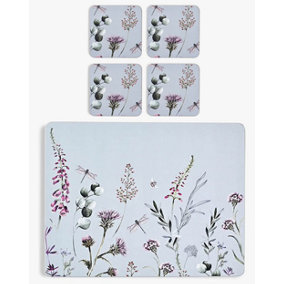 MM Living Lisette Rectangle Placemats and Coasters Set of x4