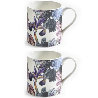 MM Living Set Of 2 Julia White Bone China Mug 9 x 9cm