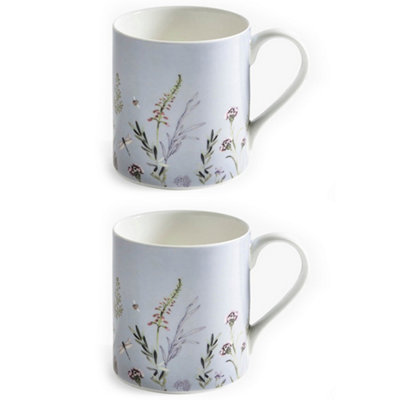 MM Living Set Of 2 Lisette Bone China Mug 9 x 9cm