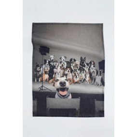 MM Sketch Photobomb Dogs Tea Towel