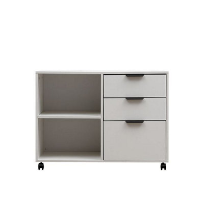 MMT Under Desk Storage Cabinet, Mobile Pedestal Filing Cabinet, Foolscap Suspension File Hanging 88cm(L) x 65cm(H