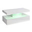 MMT White Gloss Tiffany Coffee Table with LED RGB remote control Light 100cm x 50cm x 39cm rectangle coffee table -
