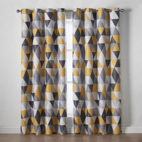 Mo 66" x 90" Ochre (Ring Top Curtains)