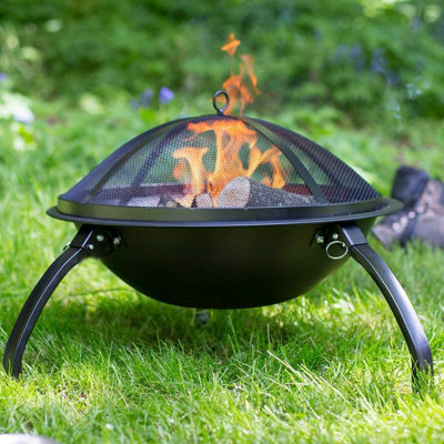 MO CAMPING FOLDING LEG FIREBOWL W/G