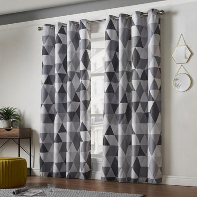 Mo Ring Top Curtains Charcoal 229cm x 274cm