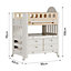 Mobile Baby Changing Table with 4 Drawers and 1 Storage Shelf Changing Station with Adjustable Height