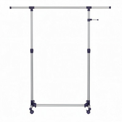 Mobile Clothes Rack with Casters, Rolling Clothing Rack, Height ...