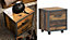 Mobile Pedestal Bedside Drawer Office Unit Grey Oak Rustic Oak Pine Effect Weston