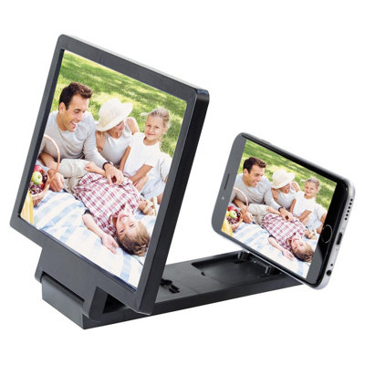 Mobile Phone Screen Expander Magnifier - Battery Powered Lightweight Compact Portable Smartphone Magnifying Tool