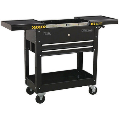 Mobile Tool & Parts Trolley - 770 x 370 x 830mm - Steel Construction ...