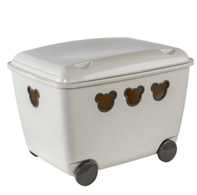 Mobile Toy Storage box Container Kids Room Cute Wheeled Rolling Bin ...