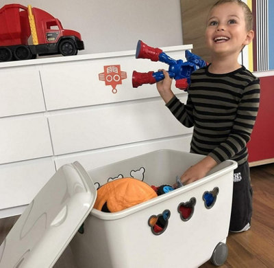 Mobile Toy Storage box Container Kids Room Cute Wheeled Rolling