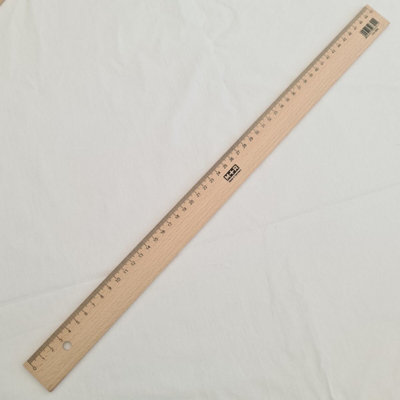 Mobius & Ruppert (M+R) 50cm Beechwood Ruler with Steel Edge - Untreated ...
