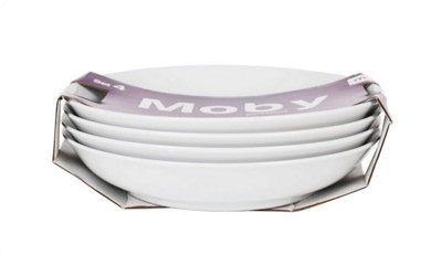 Moby 21x4cm Bowl White Porcelain - box of 4-