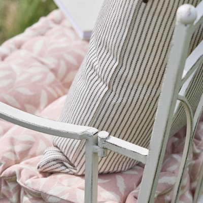 Mocha Cotton Ticking Stripe Indoor Outdoor Garden Chair Sofa Bench Cushion