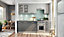 Mocha Grey Kitchen End Panel Paula Base Unit Cabinet Cupboard 87H x 56W