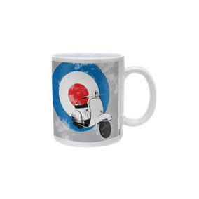 Mod Scooter With Target Mug White/Blue/Red (One Size)