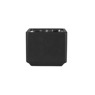 Moda Black Ceramic Cube Plant Pot. H12cm