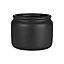 Moda Ceramic Black Jar Plant Pot. H11 cm