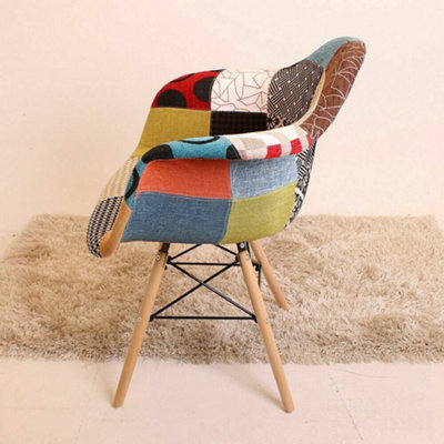Moda Patchwork Eiffel Armchair Multicolor Single DIY at B Q