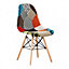 Moda Patchwork Eiffel Chair Multicolor, Single