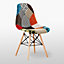 Moda Patchwork Eiffel Chairs Multicolor, Set of 4