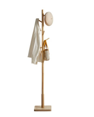 Modcraft Free Standing Solid Coat Rack with 8 Hooks for Hallway