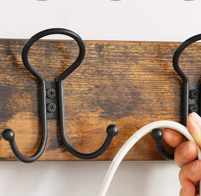 Modcraft Industrial Coat Rack with Bench and Shoe Rack - Rustic Brown