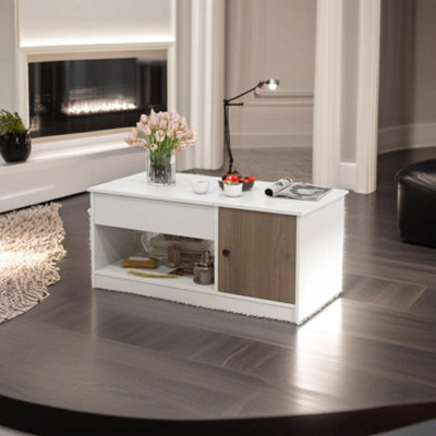 Modcraft Lift Top Coffee Table with Storage and Wooden Centre Table