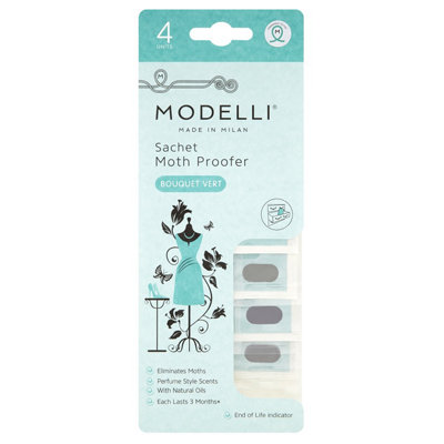Modelli Moth Proofer Sachet Bouquet Vert (Green) 4pk, AC1327-3