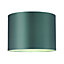 Modern 100% Silk Fabric Forest Green Drum Lamp Shade with Inner Matching Fabric