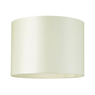Modern 100% Silk Fabric Light Cream Drum Lamp Shade with Inner Matching ...
