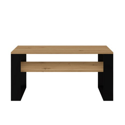 MODERN 1P Coffee Table Artisan Oak Black