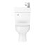 Modern 2 in 1 Compact Combo White Basin and Close Coupled Toilet