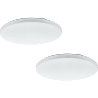Modern 2 Pack LED Ceiling Lights with White Shade - 33.5W Flush Mount Design