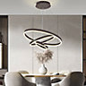 Modern 3 Tier Aluminum Round Adjustable Linear Hanging LED Ceiling Pendant Light Dimmable
