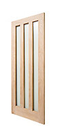 Modern 3P Panel Oak Frosted Glzd Door 1981 x 686mm