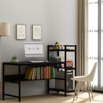 Modern 4 Tier Computer Desk with Storage Shelves 41.7 Home