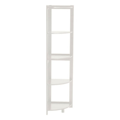 Modern 5-Tier Wooden Ladder Corner Plants Stand Bookcase Bookshelf Shelving Unit H 1380 mm