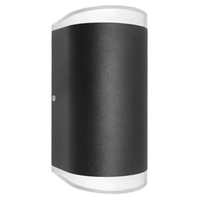 Modern 6W LED Double Outdoor Wall Light Black Cool White ZLC321CW