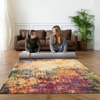Modern Abstract Cashmere Rugs Non Slip Area Rug Living Room Bedroom ...