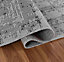 Modern Abstract Grunge Design Outdoor-Indoor Rugs Dark Grey 160x230 cm