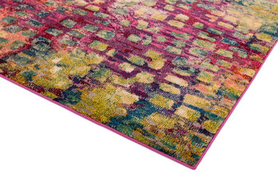 Modern Abstract Jute Backing Machine Made Easy to Clean Rug for Living Room Bedroom and Dining Room-160cm X 230cm